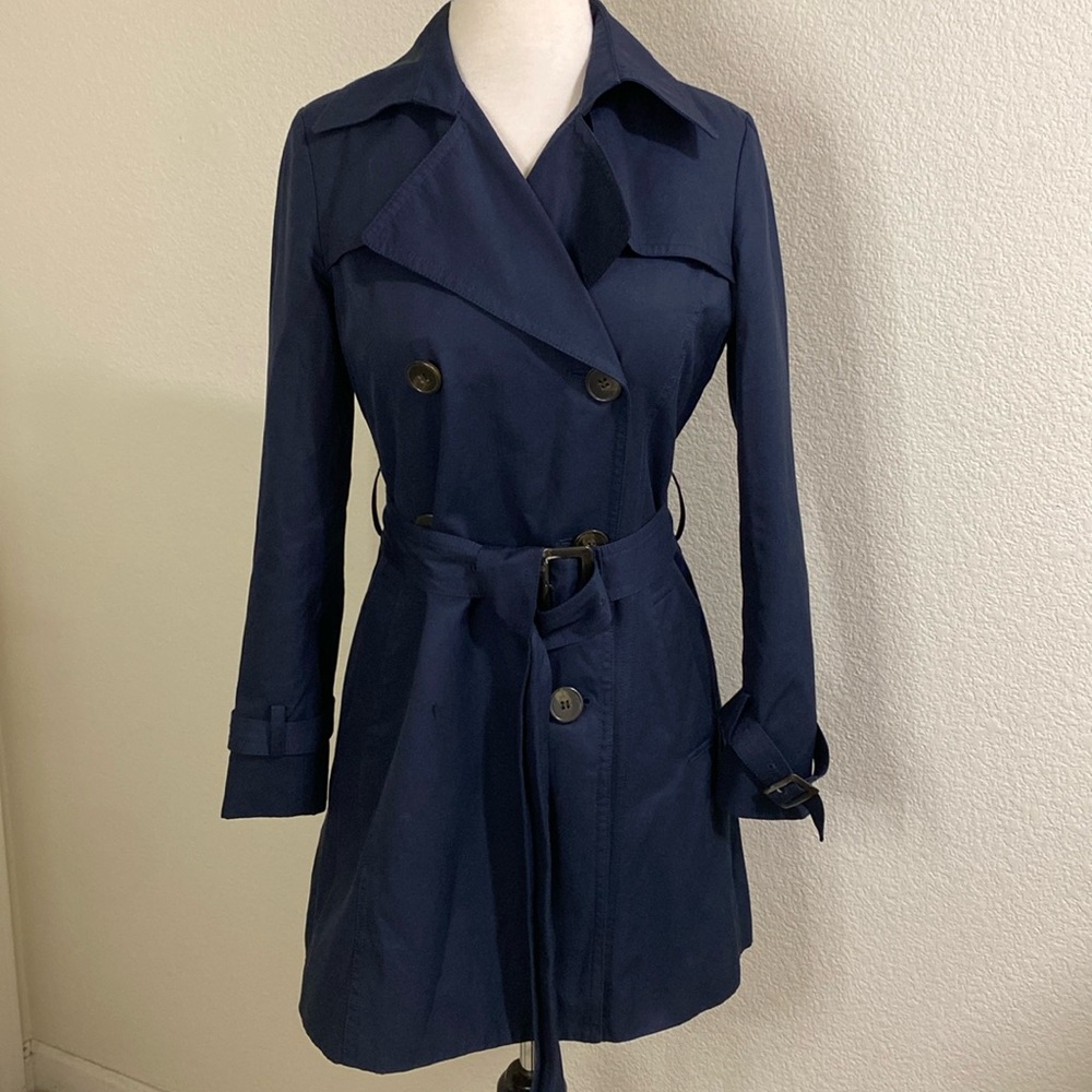 Cecil McBee Small Navy Trench Coat Medium